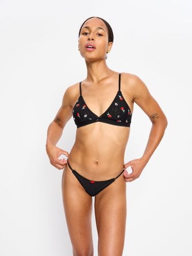 Intimates V Day Tanga Brief Light-Moderate Black Rose - Modibodi - Modalova