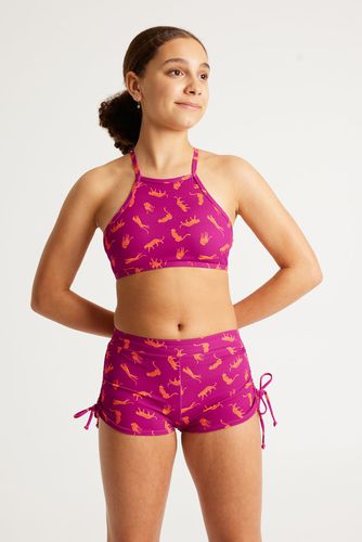 Teen Swimwear Tie Side Short High Absorbency Cheetah Chase Purple - Modibodi - Modalova