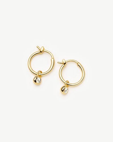 April Birthstone Mini Charm Hoop Earrings | 18ct Gold Vermeil/Crystal - Missoma - Modalova