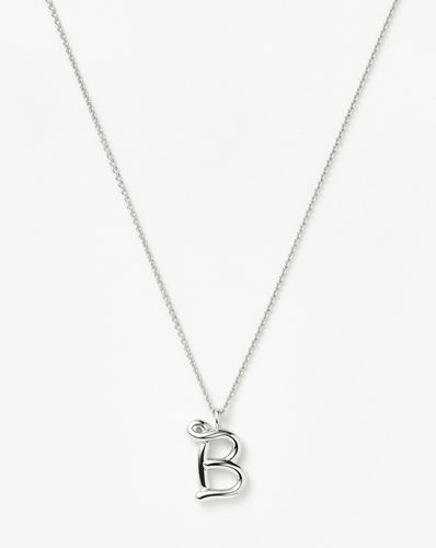 Curly Molten Initial Pendant Necklace - Initial B | Sterling Silver - Missoma - Modalova