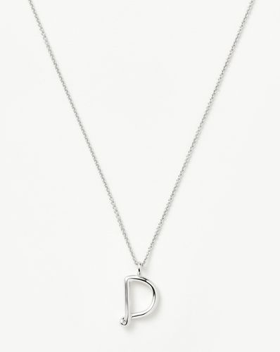 Curly Molten Initial Pendant Necklace - Initial D | Sterling Silver - Missoma - Modalova