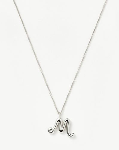 Curly Molten Initial Pendant Necklace - Initial M | Sterling Silver - Missoma - Modalova