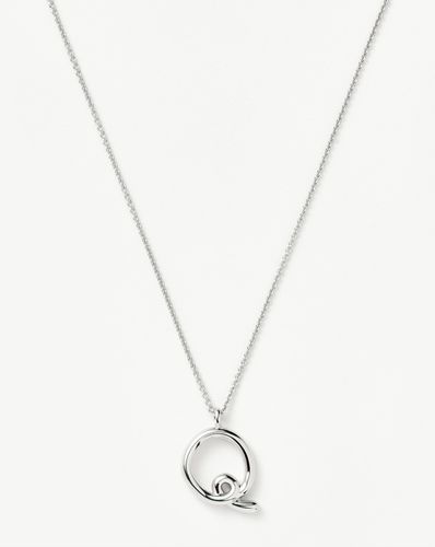 Curly Molten Initial Pendant Necklace - Initial Q | Sterling Silver - Missoma - Modalova