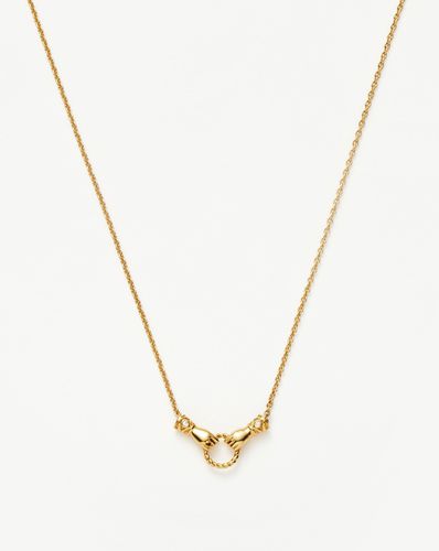 Harris Reed In Good Hands Mini Pendant Slider Necklace | 18ct Gold Plated/Cubic Zirconia & Black Onyx - Missoma - Modalova