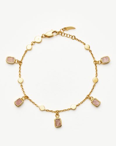 Lena Charm Bracelet | 18ct Gold Plated/Rhodochrosite - Missoma - Modalova