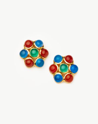 Rouje Josie Gemstone Oversized Stud Earrings | 18ct Gold Plated - Missoma - Modalova