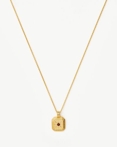 January Birthstone Pendant Necklace | 18ct Gold Vermeil/Garnet - Missoma - Modalova