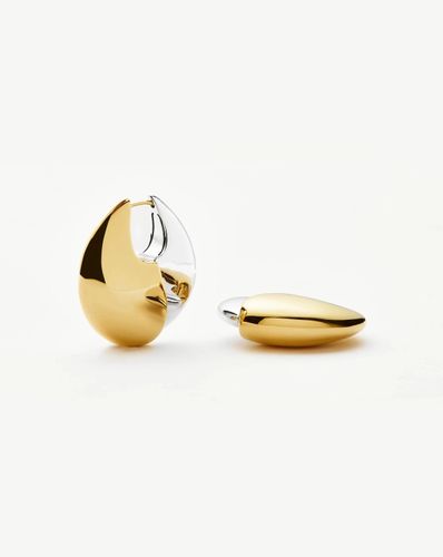 Sculptural Pebble Medium Hoop Earrings | Mixed Metal - Missoma - Modalova