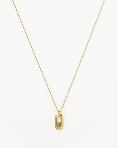 Zenyu Link Gemstone Ovate Pendant Necklace | 18ct Gold Plated/Labradorite - Missoma - Modalova