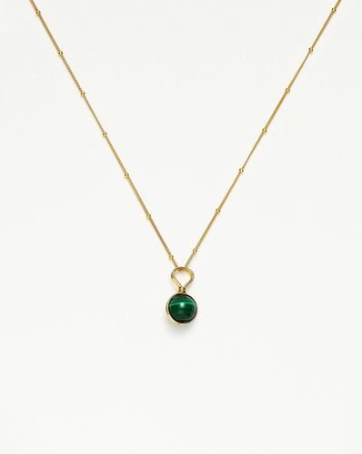 Mini Sphere Pendant Necklace | 18ct Gold Vermeil/Malachite - Missoma - Modalova