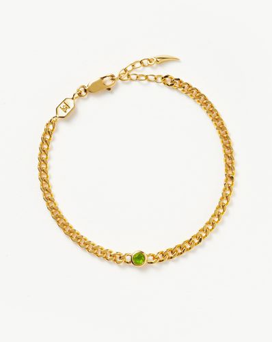 August Birthstone Chain Bracelet | 18ct Gold Plated Vermeil/Peridot - Missoma - Modalova