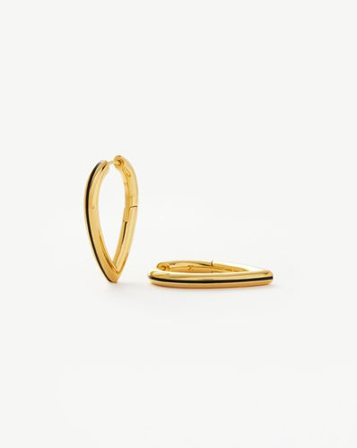 Enamel Byline Pear Hoop Earrings | 18ct Gold Plated - Missoma - Modalova