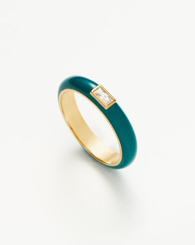 Enamel & Stone Stacking Ring - Missoma - Modalova