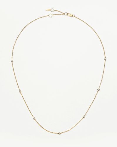 Fine Floating Diamond Necklace | 14ct Solid Gold - Missoma - Modalova