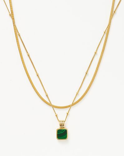 Iconic Lucy Williams Malachite Necklace Set | 18ct Gold Vermeil/Malachite - Missoma - Modalova