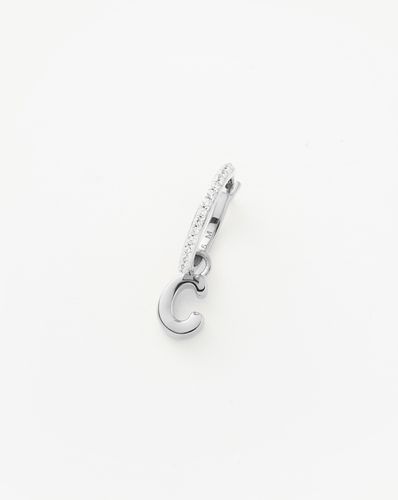 Initial Single Charm Hoop Earring - Initial C | Sterling Silver - Missoma - Modalova