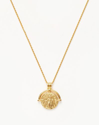 Lucy Williams Medium Engravable Roman Arc Coin Necklace | 18ct Gold Plated - Missoma - Modalova