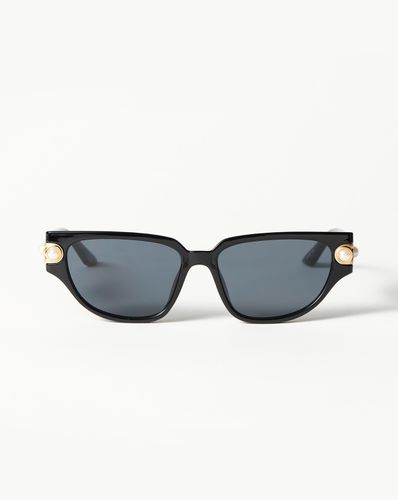 Le Specs Serpens Link Cat-Eye Sunglasses | Black/Pearl - Missoma - Modalova