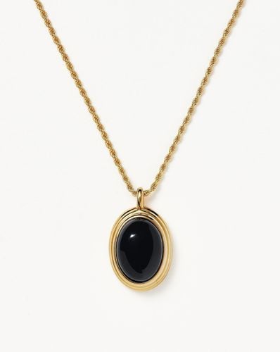 Savi Ridge Oval Gemstone Pendant Necklace - Missoma - Modalova