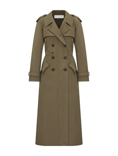Trench coat in khaki cotton gabardine - - Woman - Christian Dior - Modalova