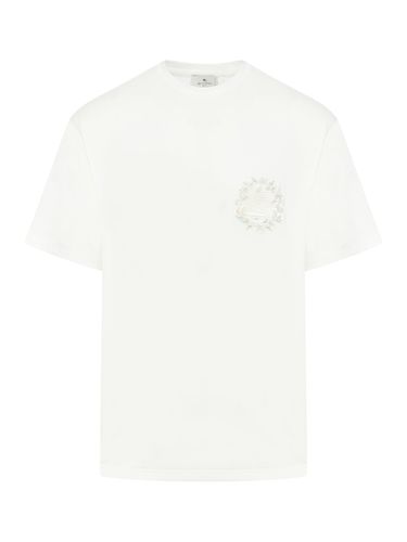Pegaso-embroidered cotton T-shirt - - Man - Etro - Modalova
