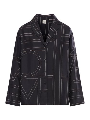 SILK SHIRT WITH MONOGRAM - Woman - Toteme - Modalova