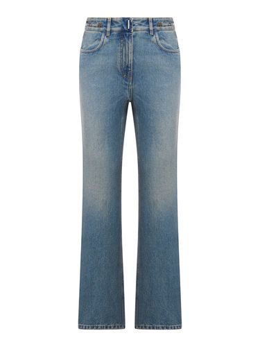 Boot cut denim trousers with chains - - Woman - Givenchy - Modalova