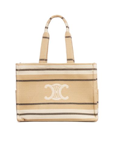 LARGE CABAS THAIS BAG IN STRIPED FABRIC WITH JACQUARD - - Woman - Celine - Modalova