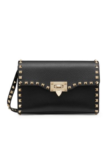 SMALL ROCKSTUD SHOULDER BAG IN GRAINED CALFSKIN - - Woman - Valentino Garavani - Modalova