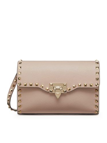 SMALL ROCKSTUD SHOULDER BAG IN GRAINED CALFSKIN - - Woman - Valentino Garavani - Modalova