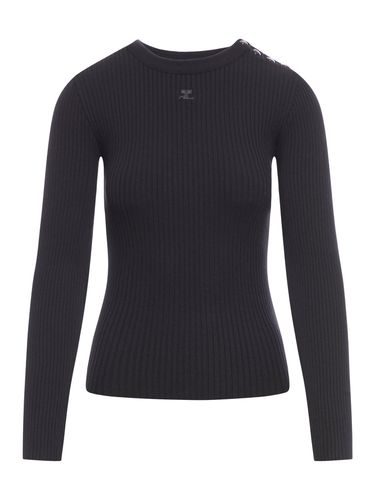 Ribbed sweater with embroidery - - Woman - Courreges - Modalova