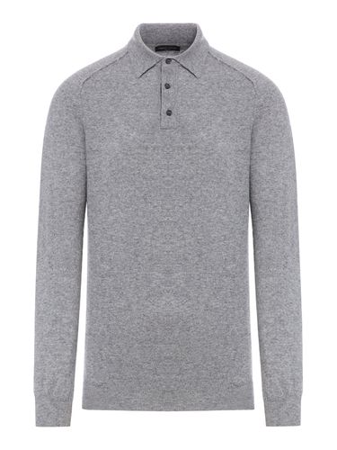 WOOL POLO WITH CONTRASTING STITCHING - Man - Roberto Collina - Modalova