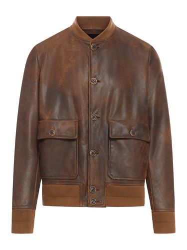 Leather bomber jacket - Man - Salvatore Santoro - Modalova