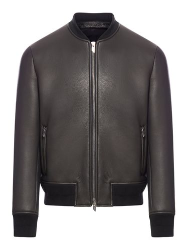 Leather Bomber Jacket - Man - Salvatore Santoro - Modalova