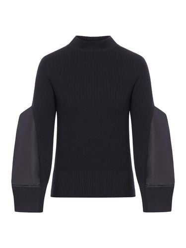 Nylon sleeved sweater - Woman - Sacai - Modalova