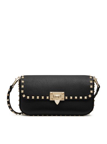 ROCKSTUD GARNET CALFSKIN SHOULDER BAG - Woman - Valentino Garavani - Modalova