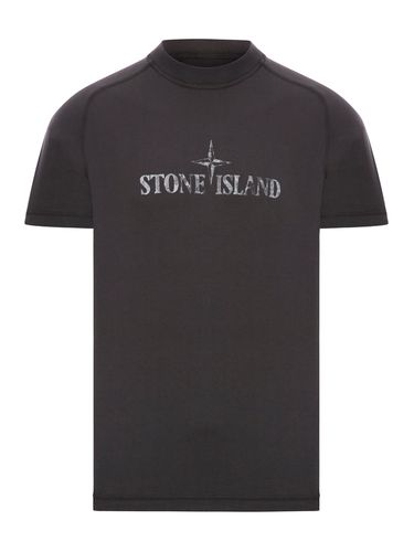 T-SHIRT WITH FRONT PRINT - Man - Stone Island - Modalova