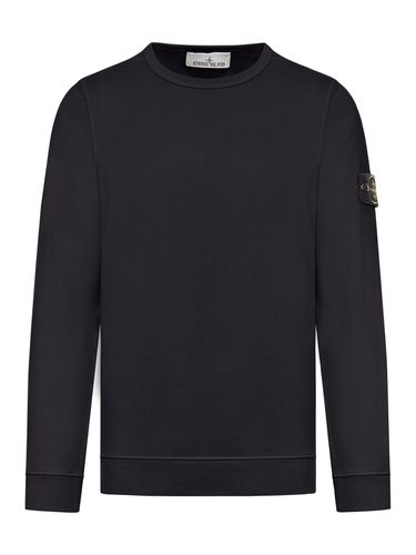 COTTON SWEATSHIRT WITH COMPASS APPLICATION - Man - Stone Island - Modalova