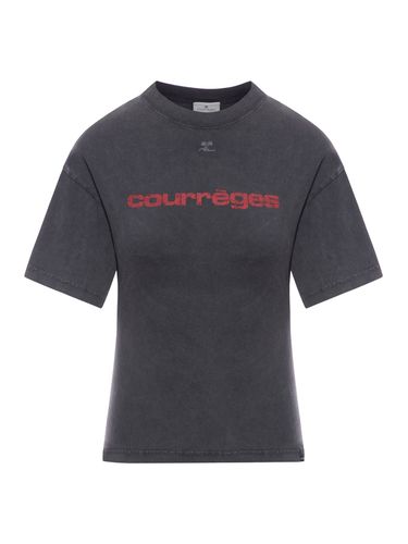 BELTED PRINTED STONE T-SHIRT - Woman - Courreges - Modalova