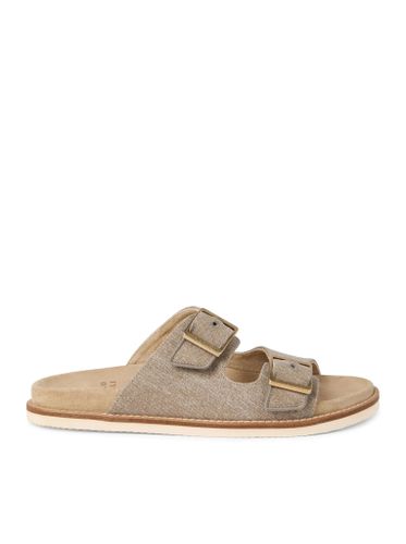 SUEDE SLIDES SANDALS - Man - Brunello Cucinelli - Modalova