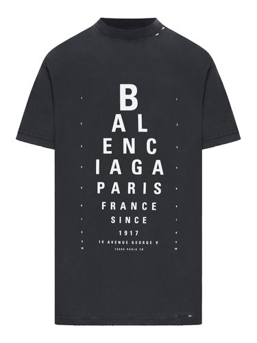 OPTICAL OVERSIZE T-SHIRT FOR WOMEN IN /WHITE - Woman - Balenciaga - Modalova