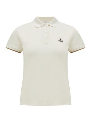 LOGO PATCH COTTON PIQUET POLO SHIRT - Woman - Moncler - Modalova