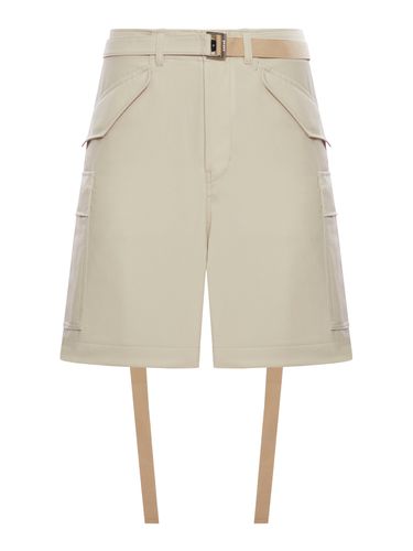 COTTON TWILL BERMUDA SHORTS - Man - Sacai - Modalova