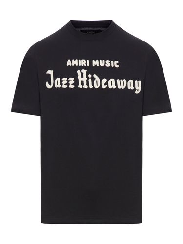 T-SHIRT CON LOGO JAZZ HIDEAWAY - Man - Amiri - Modalova