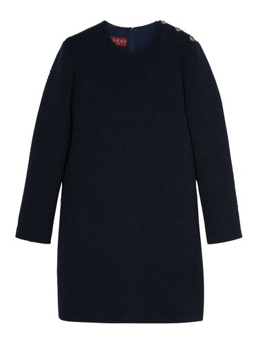 CHECKED BOUCLÉ WOOL DRESS - Woman - Gucci - Modalova