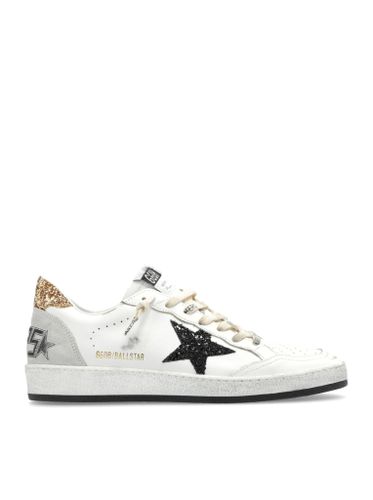 BALL STAR SNEAKERS IN LEATHER AND GLITTER - Woman - Golden Goose Deluxe Brand - Modalova