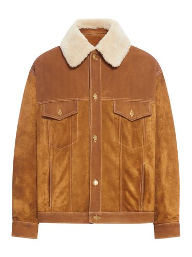 Leather and shearling jacket - Man - Golden Goose Deluxe Brand - Modalova