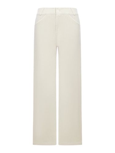 Palazzo trousers in stretch cotton and viscose corduroy - Woman - Transit - Modalova