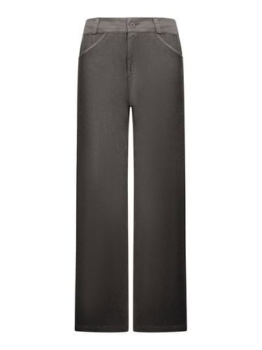 Palazzo trousers in stretch cotton and viscose corduroy - Woman - Transit - Modalova