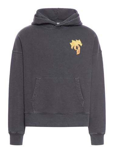 Burning Palm hooded sweatshirt - Man - Palm Angels - Modalova